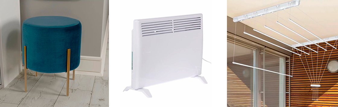 Пуф, отопительный прибор или лиана для белья – на выбор