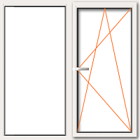 Двухстворчатое пластиковое окно Двухстворчатое пластиковое окно